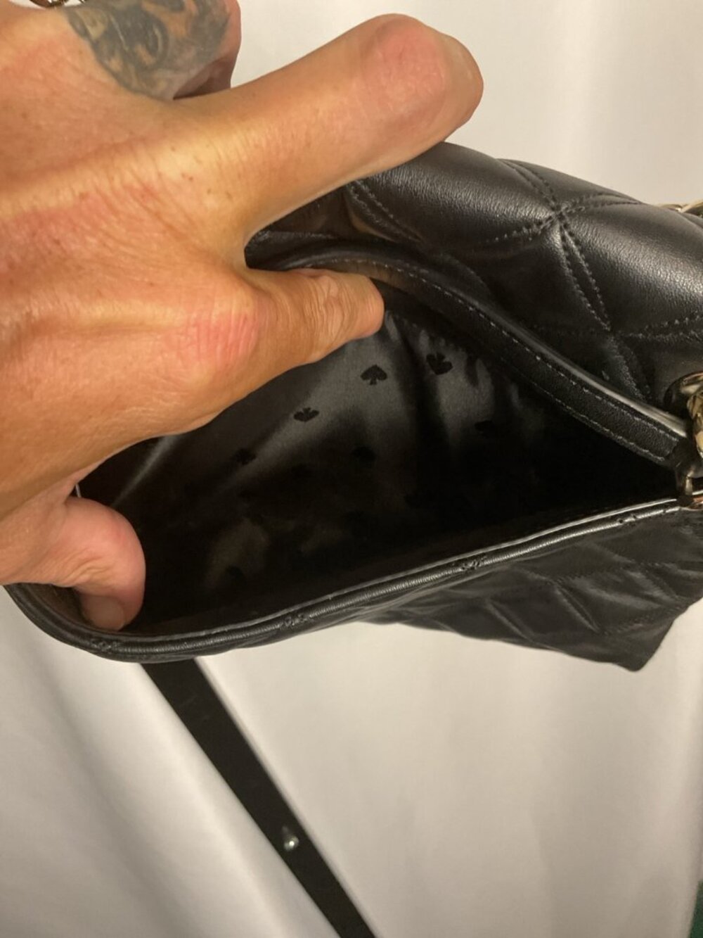 Kate Spade Quilted Black Chain Shoulder Bag - Picture 9 of 11